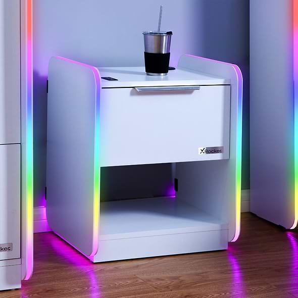 X Rocker Electra Bedside - LED Lighting - White
