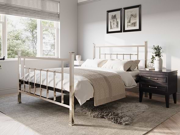 Flair Aether Nickel Metal Bed Frame