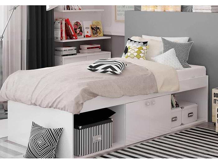 Kidsaw Arctic Low Sleeper Cabin Storage Bed White