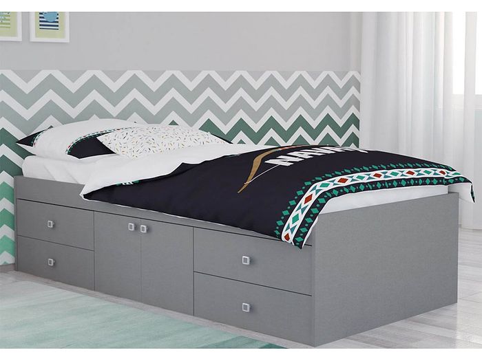 Kidsaw Arctic Multi Drawer Single Bed Grey
