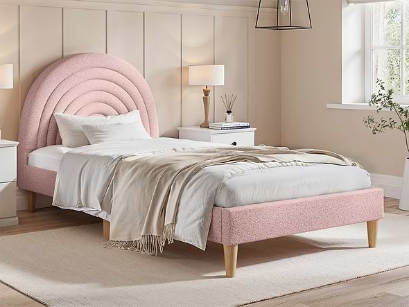 Flair Ava Boucle Fabric Single Bed