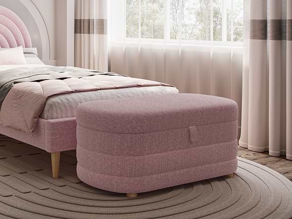 Flair Ava Boucle Ottoman Storage Box
