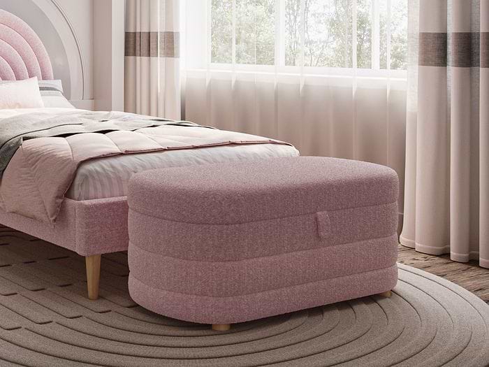 Flair Ava Boucle Ottoman Storage Box
