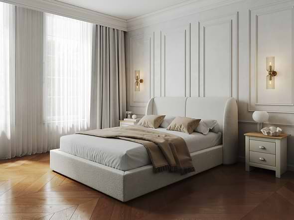 Flair Axel Boucle Storage Ottoman

