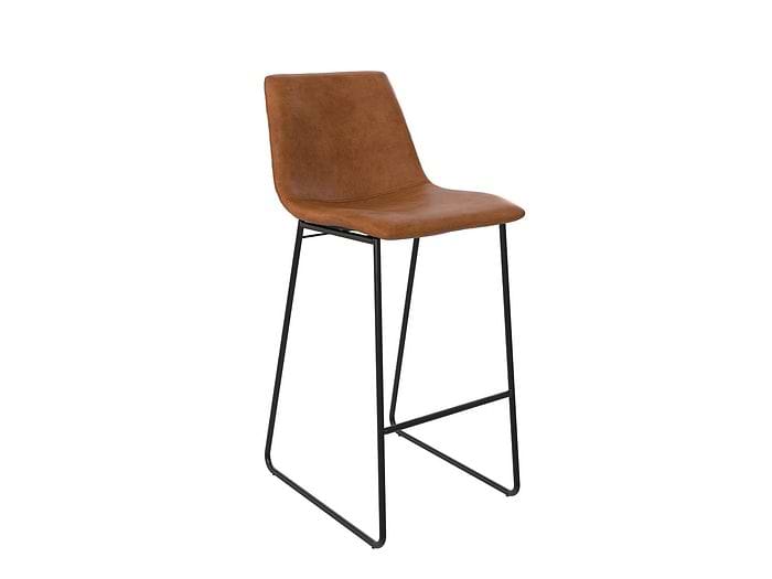 Dorel Bowden Upholstered Moulded Barstool Caramel Maple
