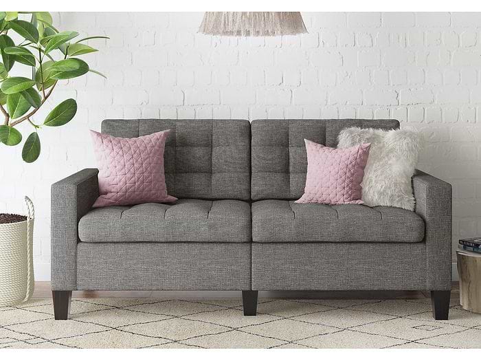 Dorel Bowie 2 Seater Sofa Grey Linen
