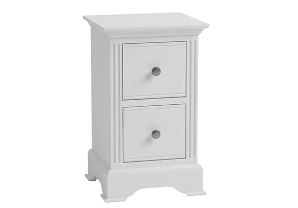 Snooze White Wooden Small Bedside Cabinet
