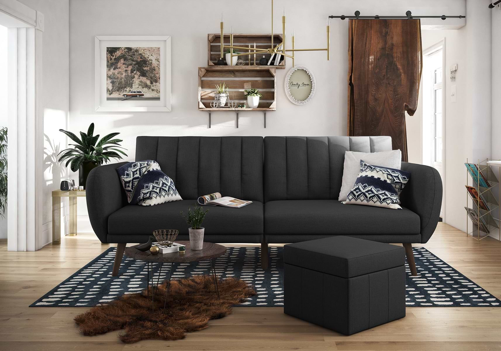Dorel Brittany Two Seater Sofa Bed Bed Kingdom