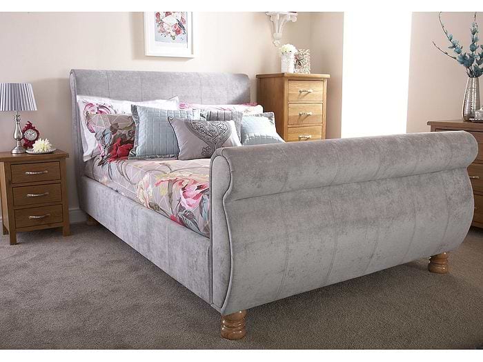 GFW Chicago Fabric Sleigh Bed