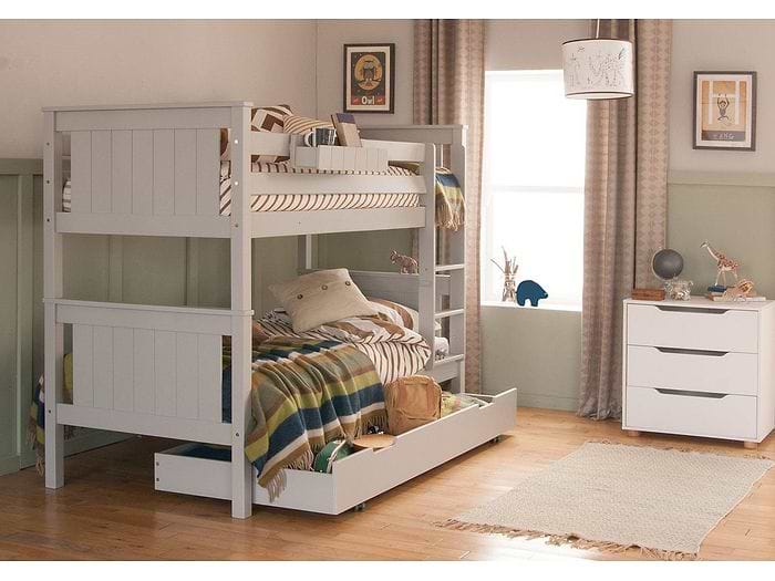 Little Folks Furniture Classic Beech Bunk Bed & Trundle