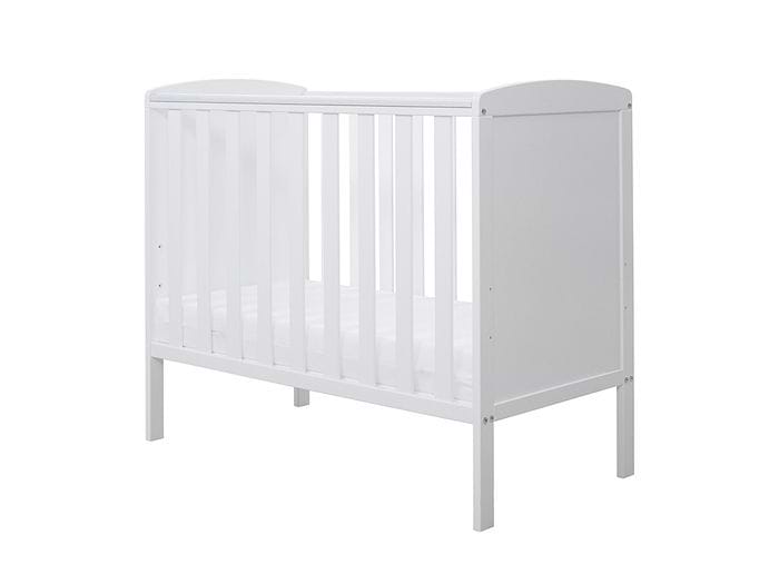Ickle Bubba Coleby Space Saver Cot Classic style white finish 3 height positions open slatted sides