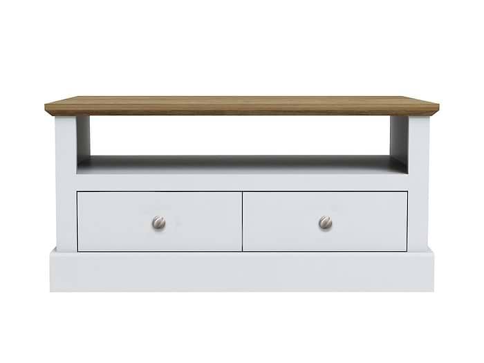LPD Devon White & Oak 2 Drawer Coffee Table

