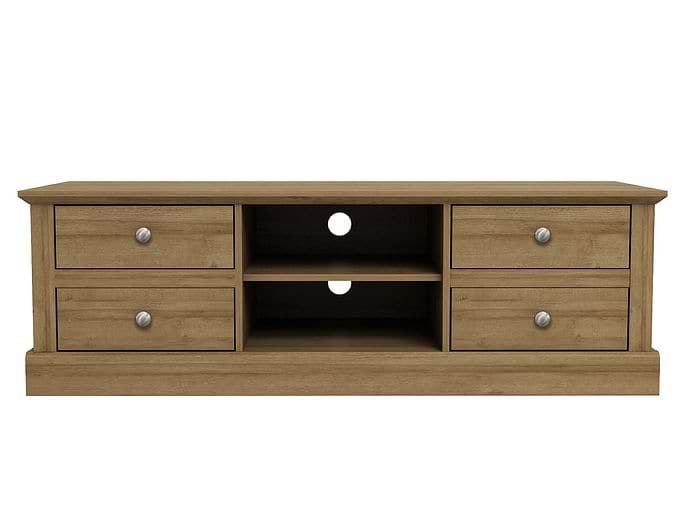 LPD Devon Oak 4 Drawer TV Unit
