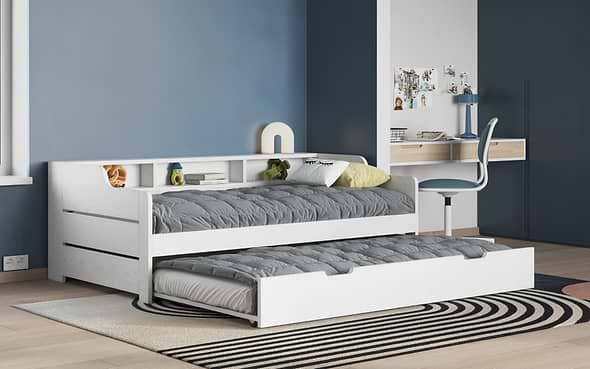 Noomi Enzo Day Bed with Trundle White (FSC-Certified)