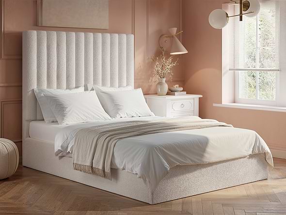 Flair Everley Boucle Ottoman Cream