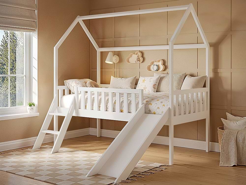 Toddler Mid Sleeper Bed Frame Flair Explorer Slide Midsleeper With