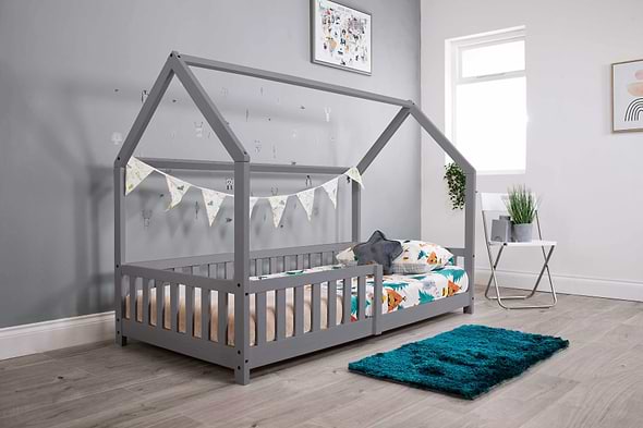 Flair Wooden Explorer Playhouse Bed With Rails