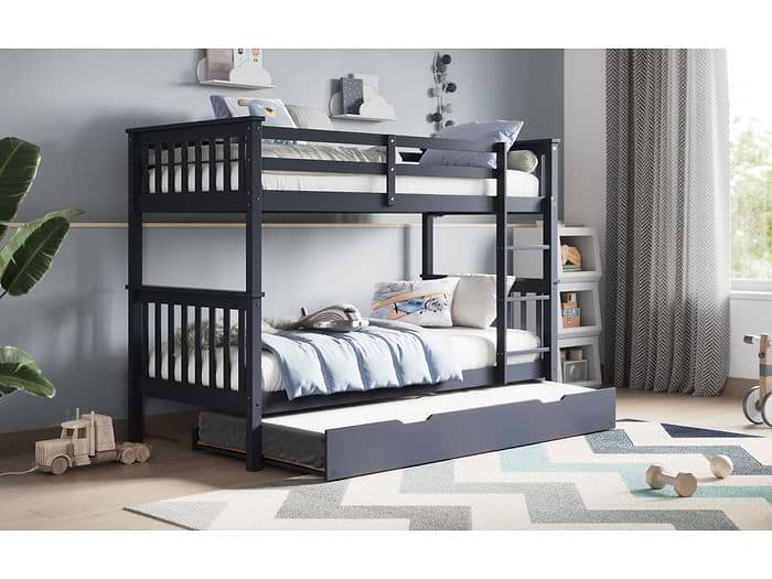 Flair Wooden Zoom Detachable Bunk Bed With Trundle
