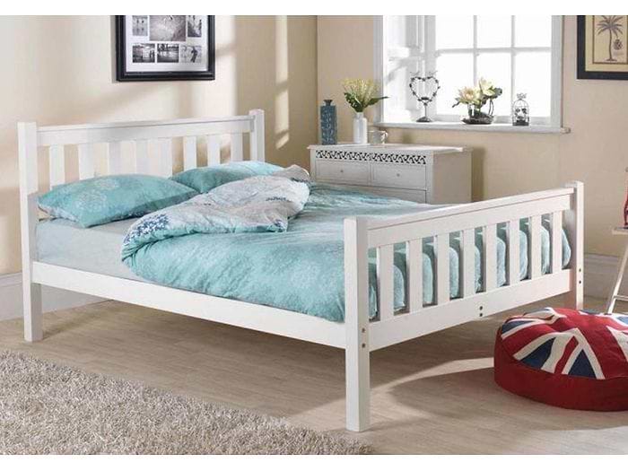 Friendship Mills White Shaker High Foot End Bed Frame