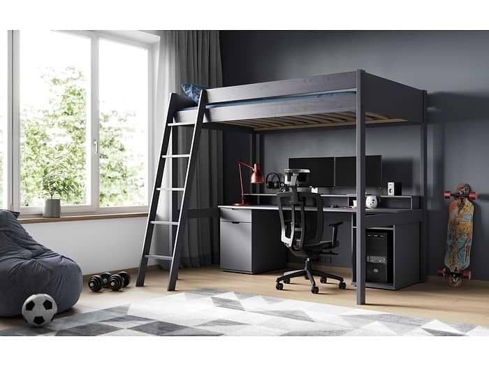 Noomi Tera Solid Wood Small Double Gaming High Sleeper (FSC-Certified)
