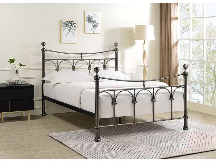 Limelight Gamma Bed Frame In Black Antique Nickel