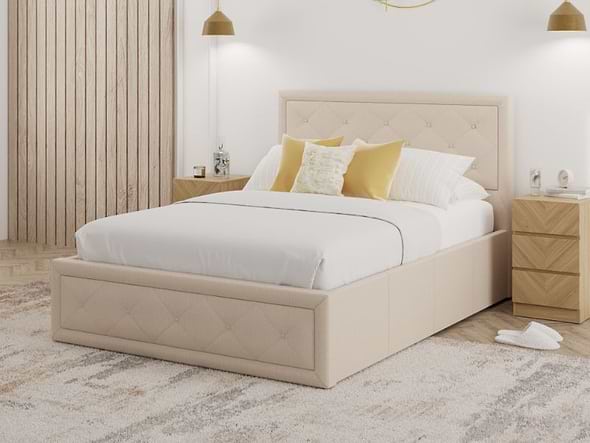 GFW Hollywood Double Ottoman Storage Bed