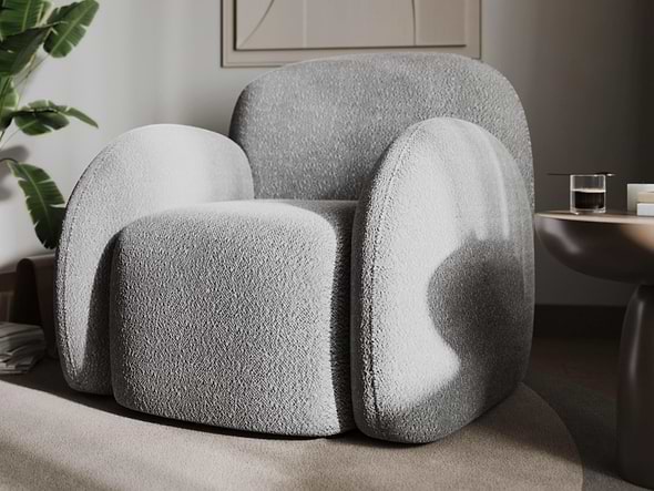 Flair Nina Boucle Teddy Accent Chair