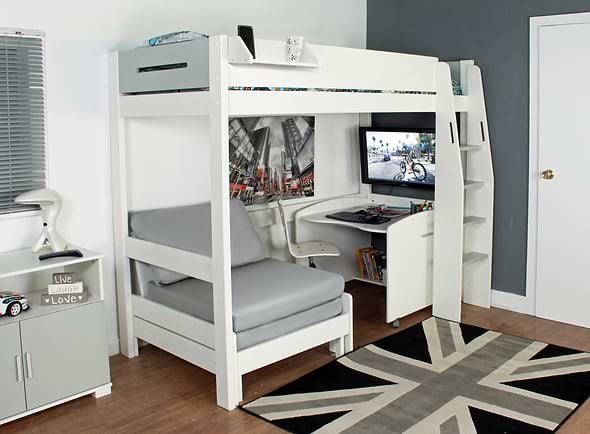 Kids Avenue Urban Grey 1 High Sleeper