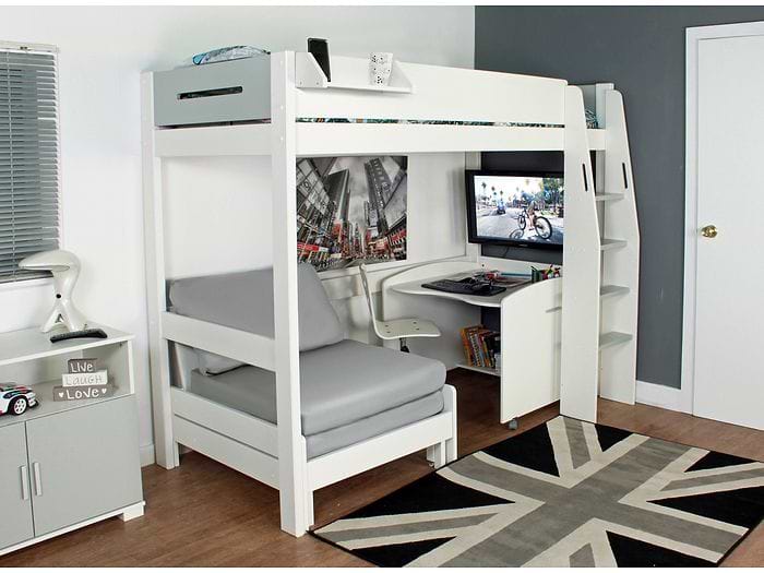 Kids Avenue Urban Grey 1 High Sleeper