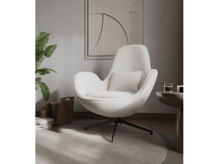 Flair Jagna Boucle Accent Chair Cream
