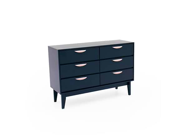 Vida Living Luna Dressing Chest -  6 Drawer - Blue