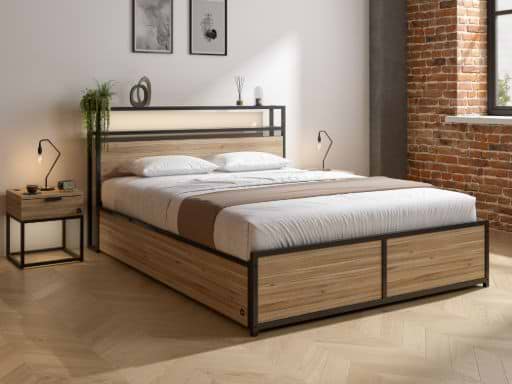 X Rocker Denver Ottoman Bed With App Controlled LED Lighting