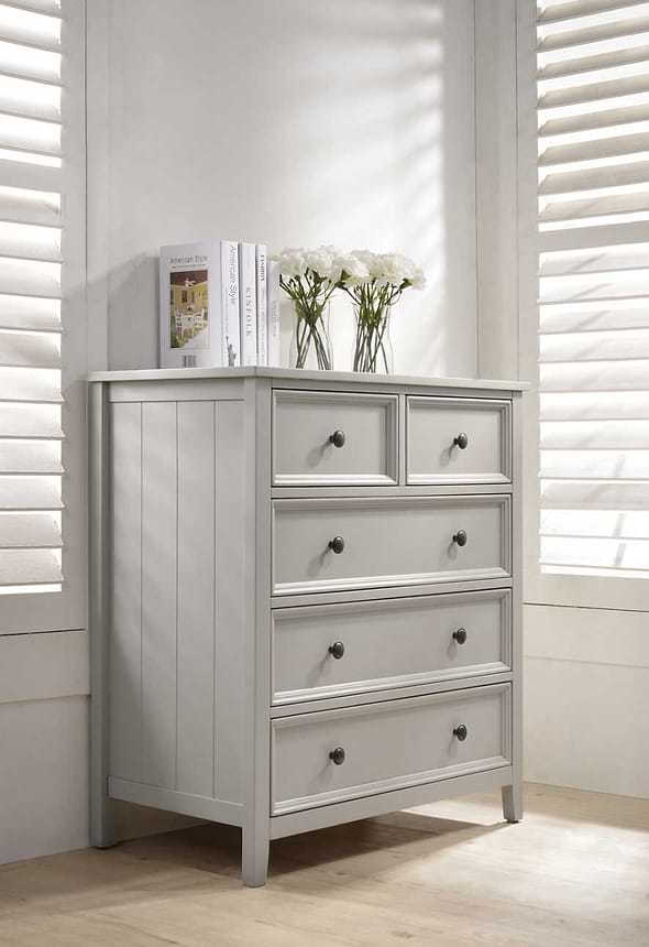 Vida Living Mila Tall Chest - 3+2 Drawer Clay