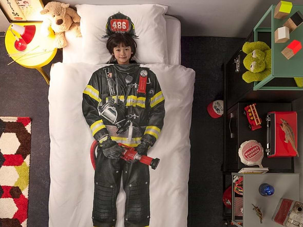 Snurk Childrens Firefighter Duvet Bedding Set