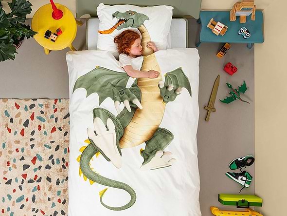 Snurk Single Dragon Duvet Bedding Set