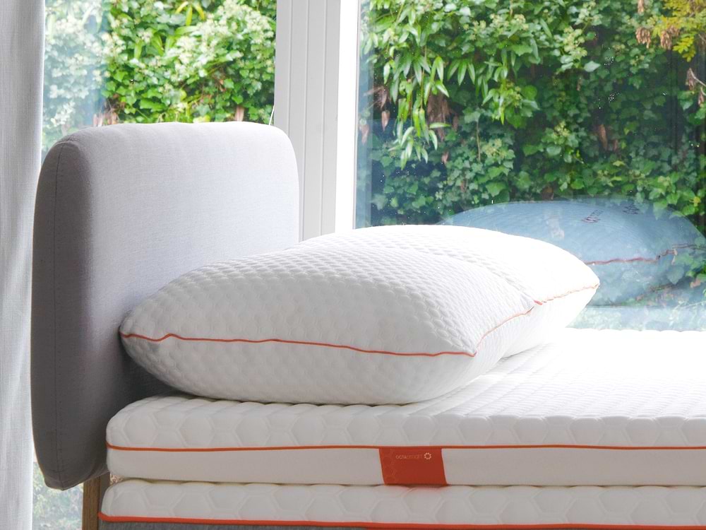 Bed Pillow Dormeo Pillow Seevo Cardiff White Solid Polycotton