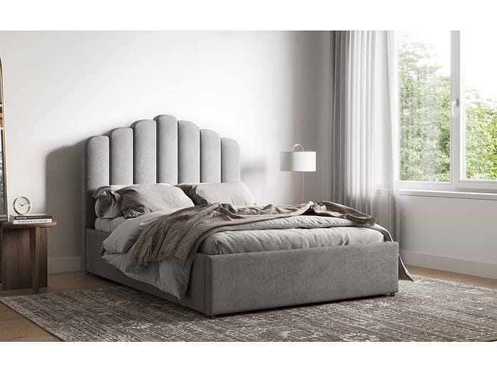 Flair Velvet Poseidon Shell Ottoman Bed
