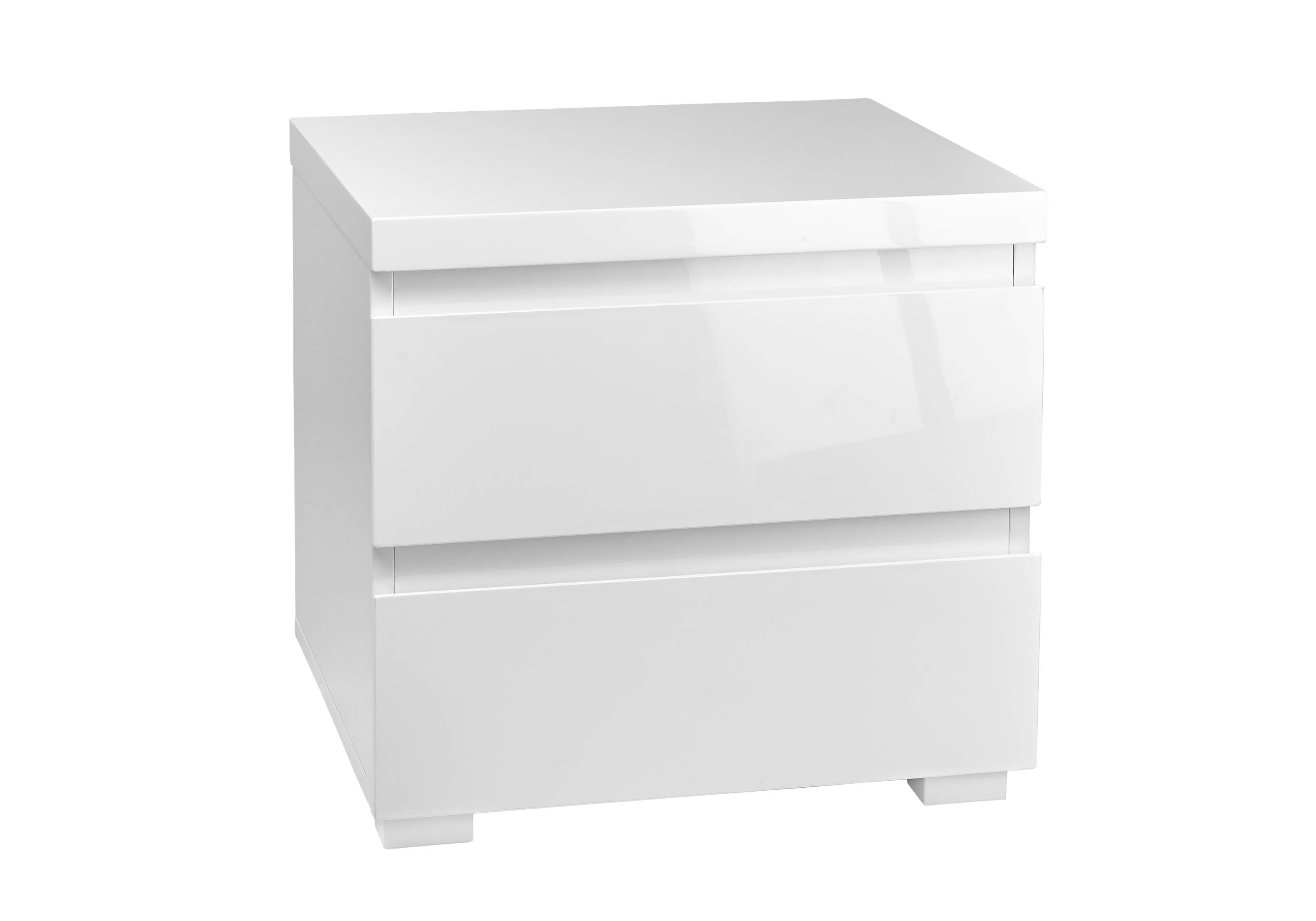white bedside table