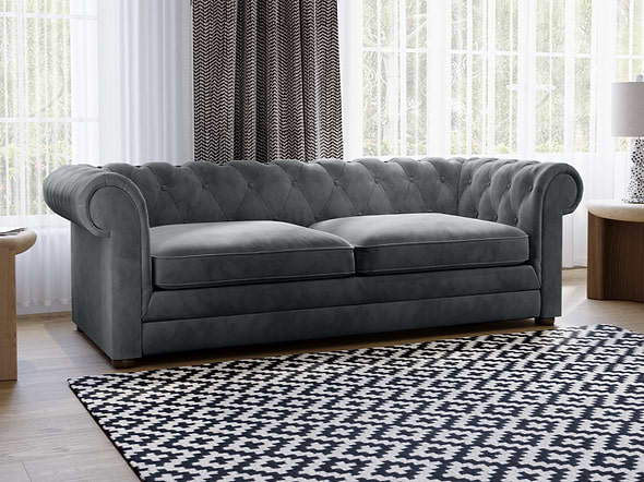 Flair Ralph 3 Seater Velvet Sofa Bed
