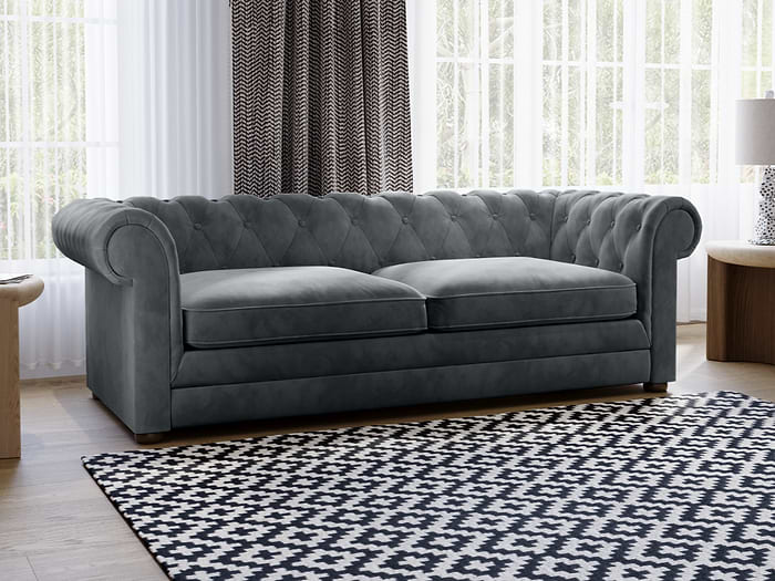 Flair Ralph 3 Seater Velvet Sofa Bed