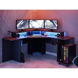 Recoil Quartz Corner Gaming Desk Bed Kingdom