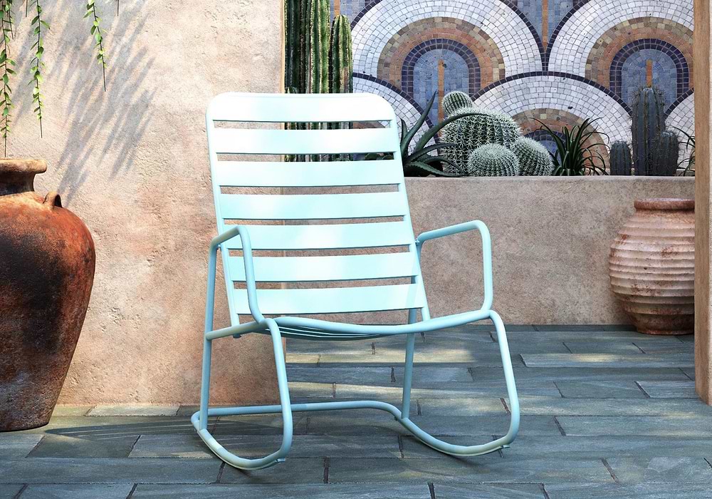 Novogratz Roberta Metal Rocking Chair