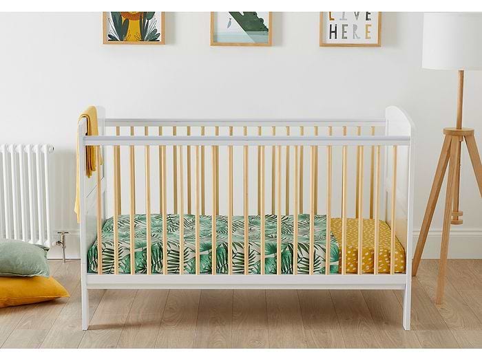 Ickle Bubba Coleby Classic Cot Bed available in White Scandi white and Scandi Grey slatted base