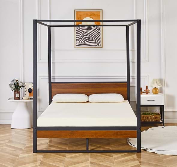 Flair Rockford Wooden Metal 4 Poster Bed