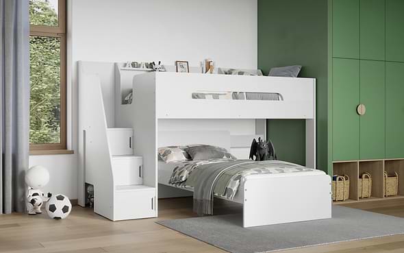 Flair Stepaside Staircase L Shaped Bunk Bed