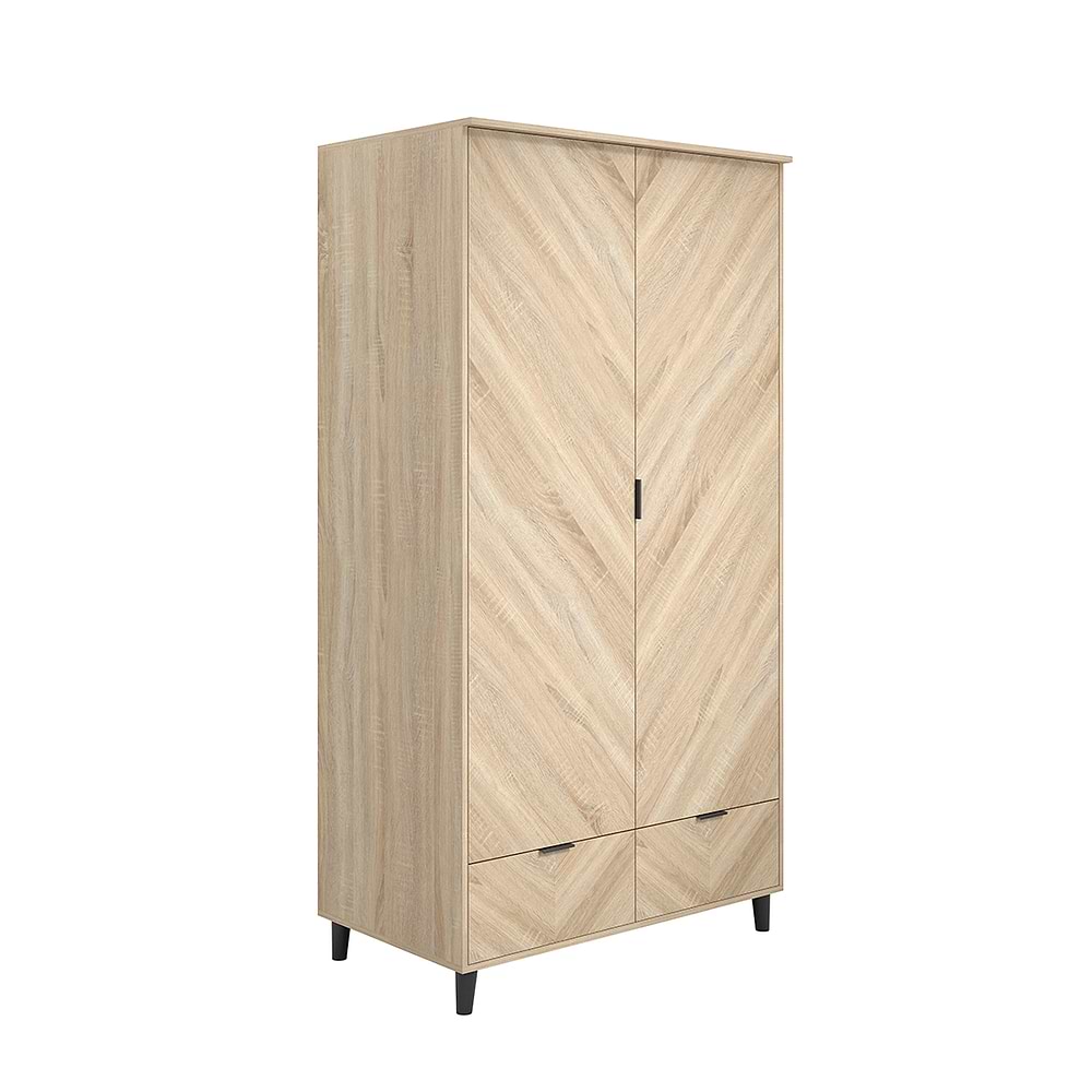 LPD Stockholm Chevron 2 Door Wardrobe LPD Stockholm Chevron 2 Door Wardrobe