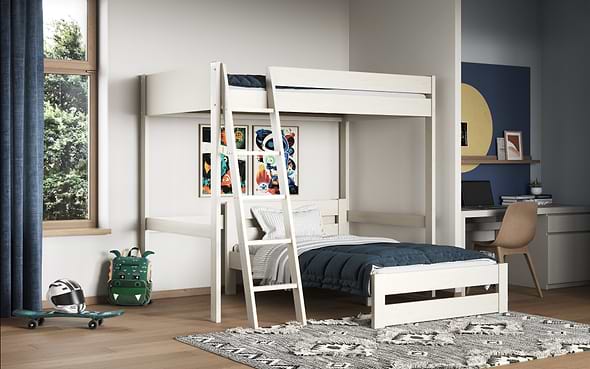 Noomi Tera Small Double High Sleeper With Small Double L Shaped Bed (FSC-Certified)

