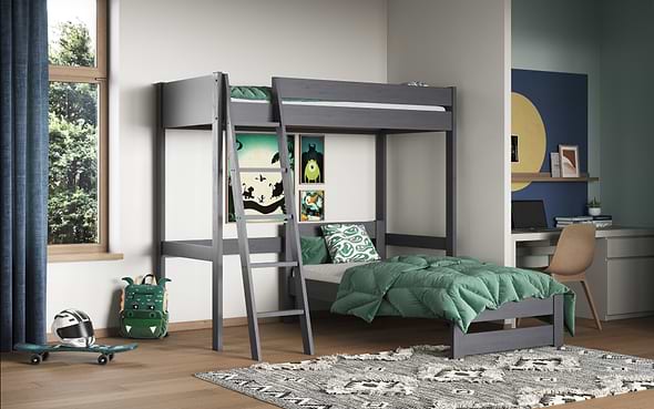 Noomi Tera High Sleeper With Single L Shaped Bed (FSC-Certified)
