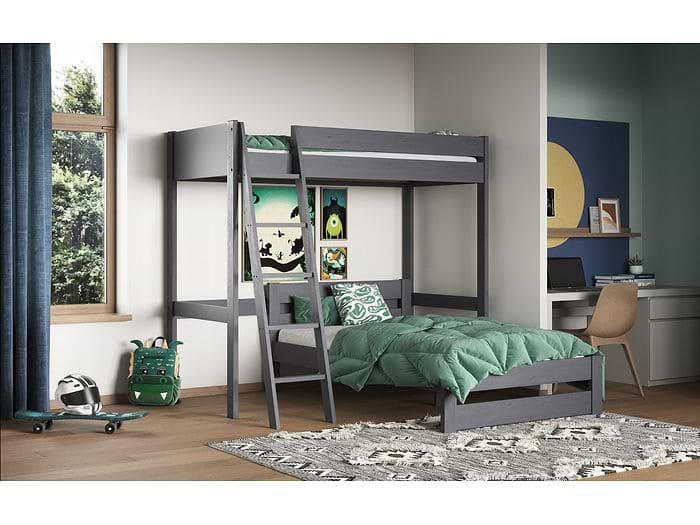 Noomi Tera High Sleeper With Small Double L Shaped Bed (FSC-Certified)
