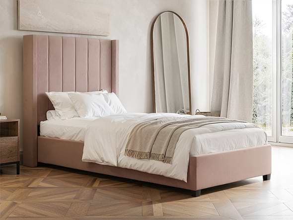 Flair Tiggy Single Ottoman Bed Velvet